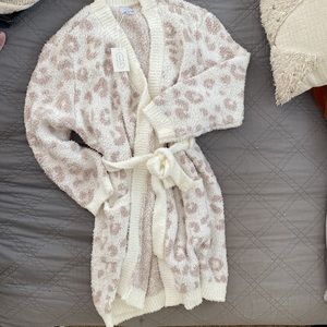 NWT Mudpie Leopard Chenille Robe